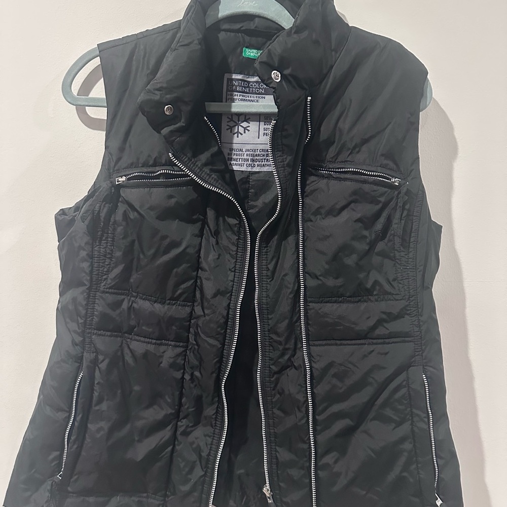 United Colors Of Benetton Black Quilted Vest